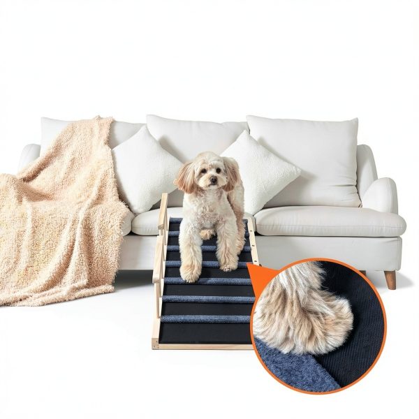 VEVOR Adjustable Wooden Dog Ramp Foldable Pet Car Ramp-1