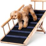 VEVOR Adjustable Wooden Dog Ramp Foldable Pet Car Ramp-0