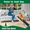 Okydoky Dog Ramp Wood Foldable Ladder for Small Pets-1