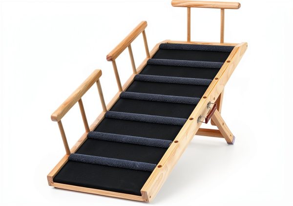 VEVOR Adjustable Wooden Dog Ramp Foldable Pet Car Ramp-8