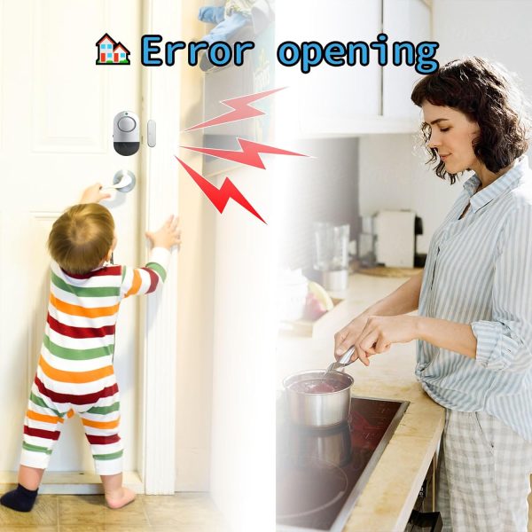 Zabree Pool Safety Alarm 4PCS Window Door Security-3