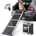 Tsukiko Dog Car Ramp Aluminum Foldable 330lb Capacity-0