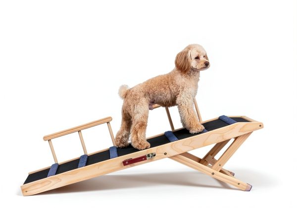 VEVOR Adjustable Wooden Dog Ramp Foldable Pet Car Ramp-3