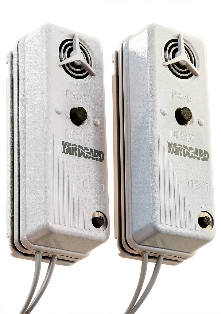 YardGard Gate Alarm installed on a wooden gate
