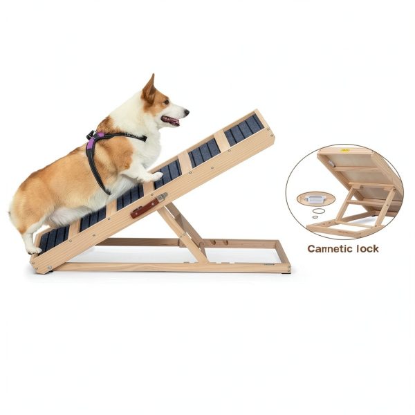 Dog Car Ramp COZIVVOVV Wooden Foldable Design-1