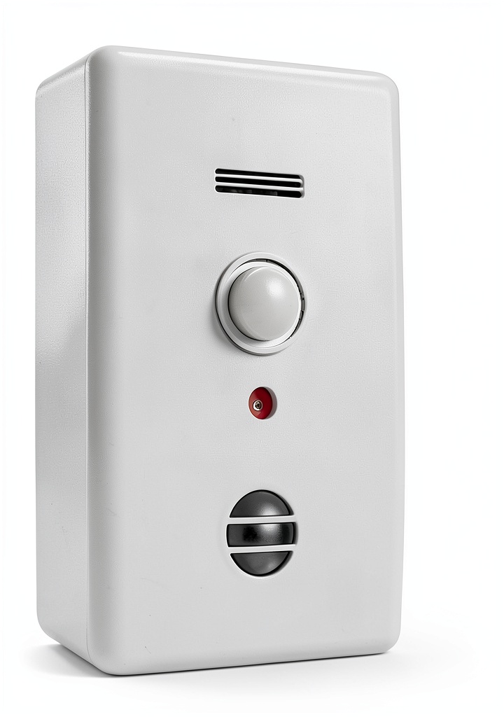 Below Cost Pool Safety Alarm installed on a door near a swimming pool
