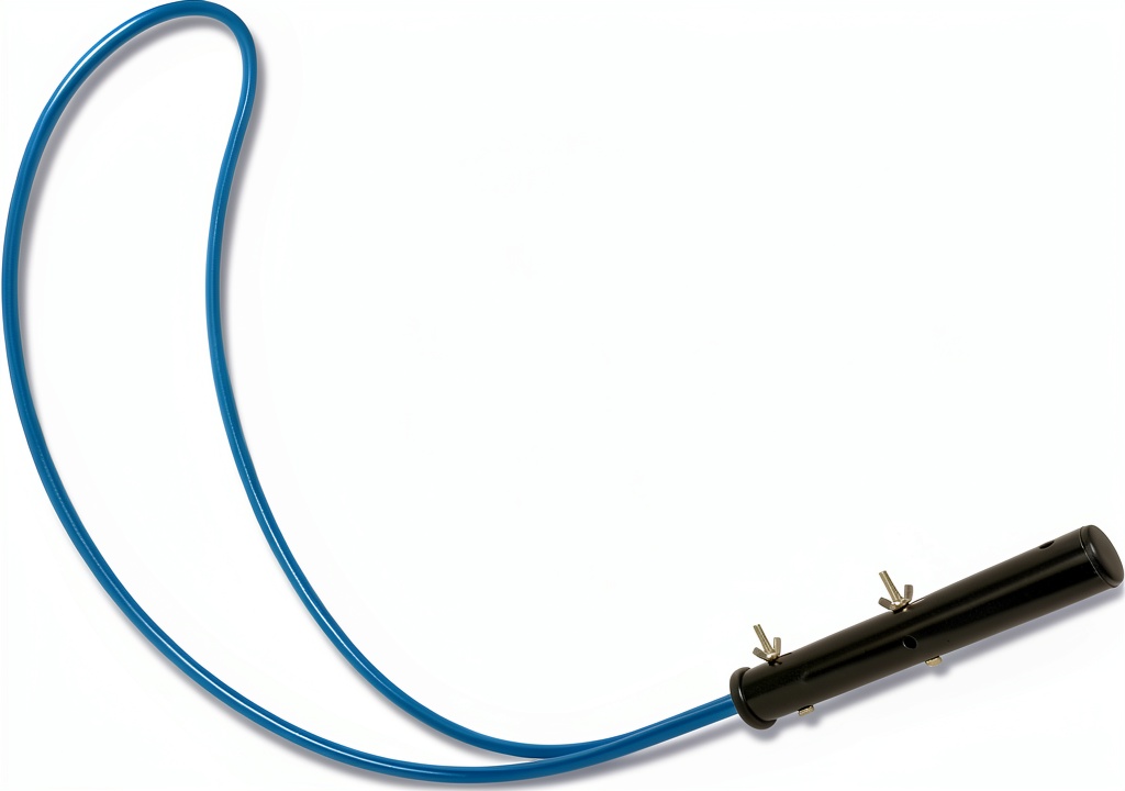 Blue Devil pool safety alarm mounted on a 16-foot pole in a backyard setting