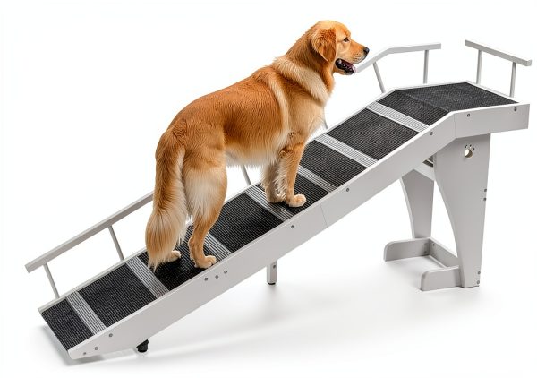 HOOBRO Dog Ramp Sturdy Metal Frame Non-Slip Carpet-0
