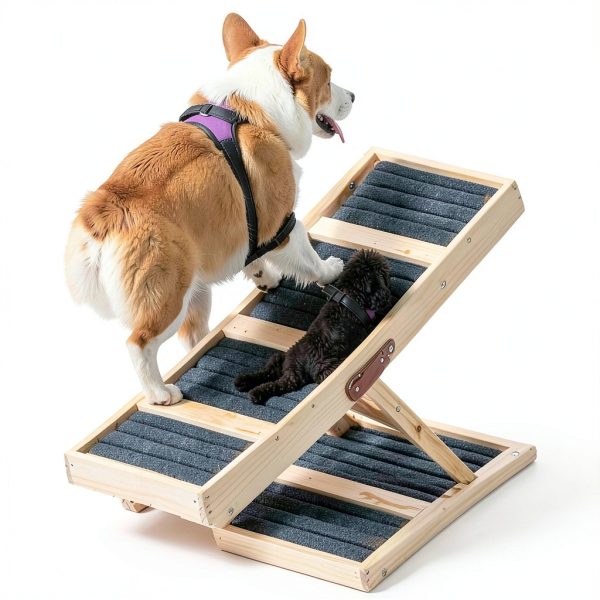 Dog Car Ramp COZIVVOVV Wooden Foldable Design-6