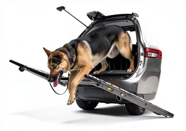 Dog Car Ramp PAWUV Aluminum Foldable for Large Dogs-2