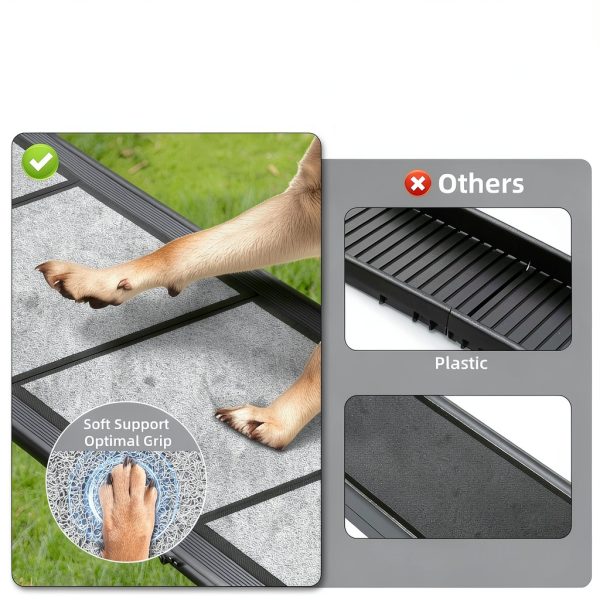 Dog Car Ramp GAOYITK Aluminum Foldable 71in-3