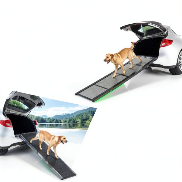 Dog Car Ramp GAOYITK Aluminum Foldable 71in-1