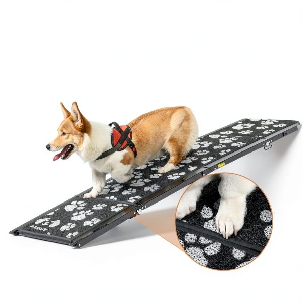 Dog Car Ramp PAWUV Aluminum Foldable for Large Dogs-6