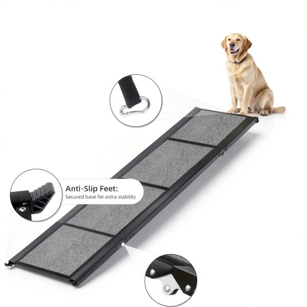 Dog Car Ramp GAOYITK Aluminum Foldable 71in-6