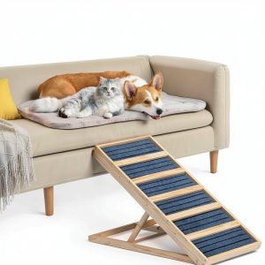 Dog Car Ramp COZIVVOVV Wooden Foldable Design-0