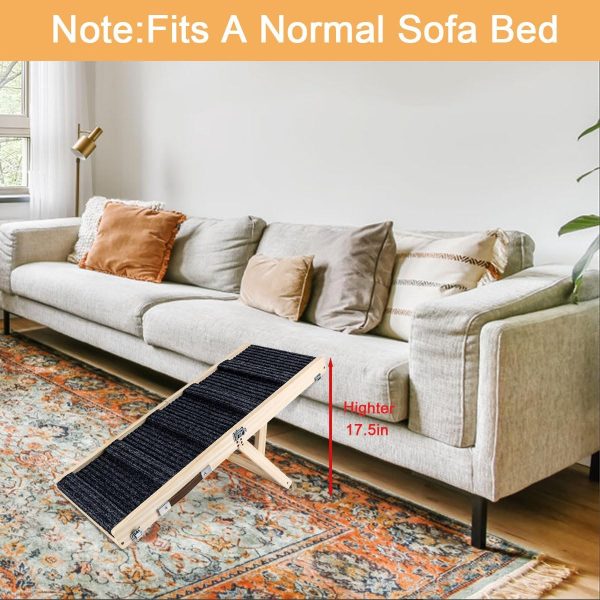 Okydoky Dog Ramp Wood Foldable Ladder for Small Pets-4