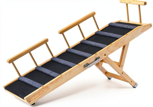VEVOR Adjustable Wooden Dog Ramp Foldable Pet Car Ramp-7