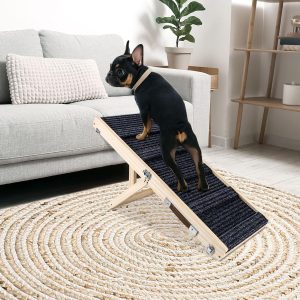 Okydoky Dog Ramp Wood Foldable Ladder for Small Pets-0