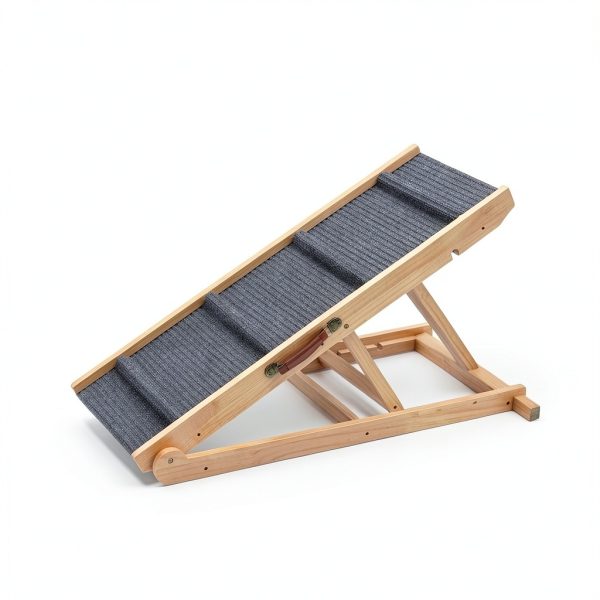 QUCHRYO Wood Dog Ramp Foldable Adjustable Pet Car Ramp-2