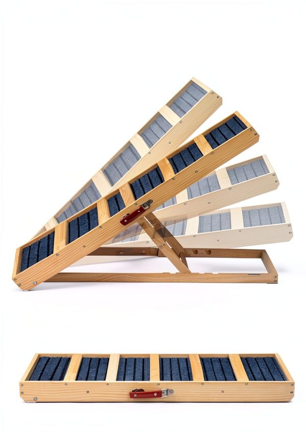 Dog Car Ramp COZIVVOVV Wooden Foldable Design-3
