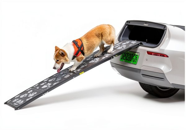Dog Car Ramp PAWUV Aluminum Foldable for Large Dogs-4
