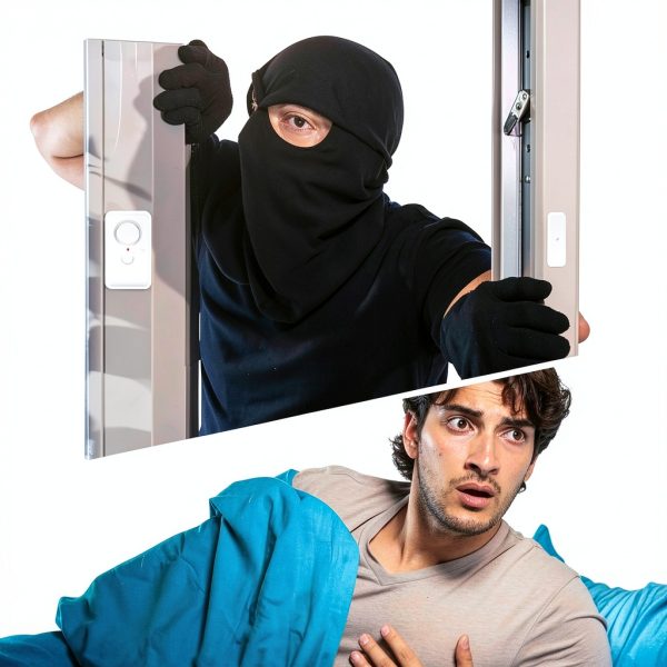KOLODOGO Door Alarm 120db Voice Control Wireless Security-1