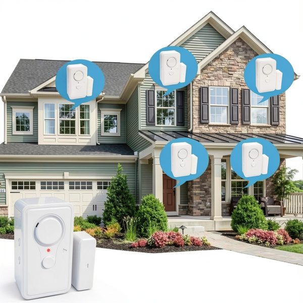 KOLODOGO Door Alarm 120db Voice Control Wireless Security-5