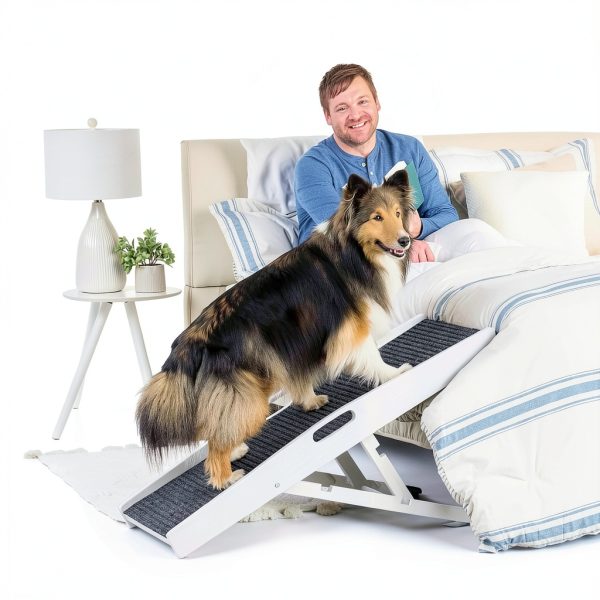 Dog Car Ramp Carlson Adjustable Wood Steel Design-1