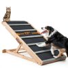 AIMSEAL Dog Ramp Foldable Rubber Wood Design-2