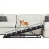 HOOBRO Dog Ramp Adjustable Metal Carpet 4 Height-1