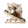 REONEY Wooden Dog Car Ramp Adjustable Height 200lb-2