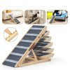 REONEY Wooden Dog Car Ramp Adjustable Height 200lb-3